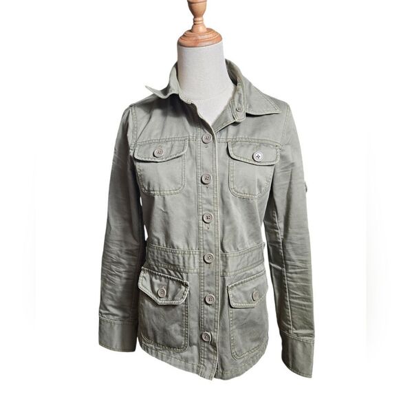 J. CREW Vintage Olive Green Utility Shirt Jacket - Picture 1 of 8